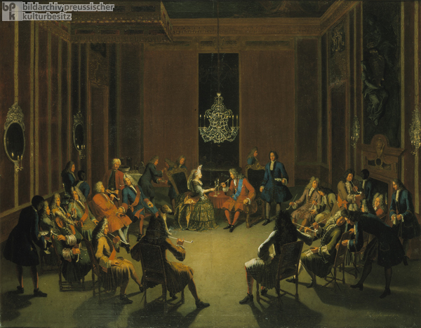 Smoking Party at the Court of Frederick I in the Palace in Berlin (c. 1710)